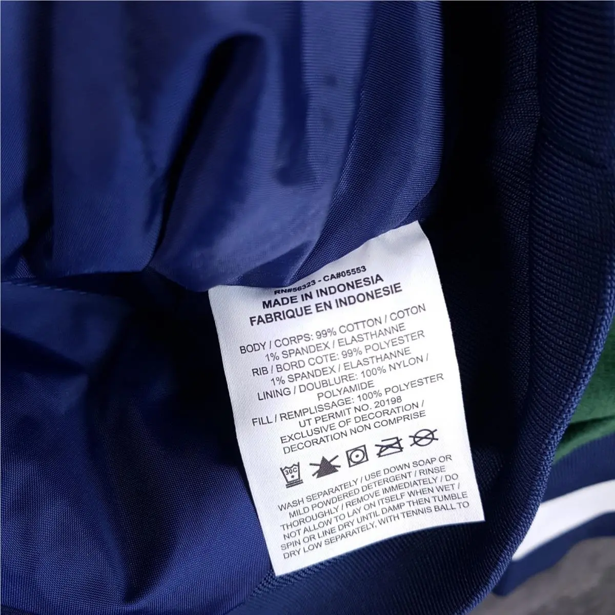 Nike clothing - Nike NSW Corduroy Bomber Jacket - FQ6159-410 - Blue/Green (UPC: 0196974088516) 8