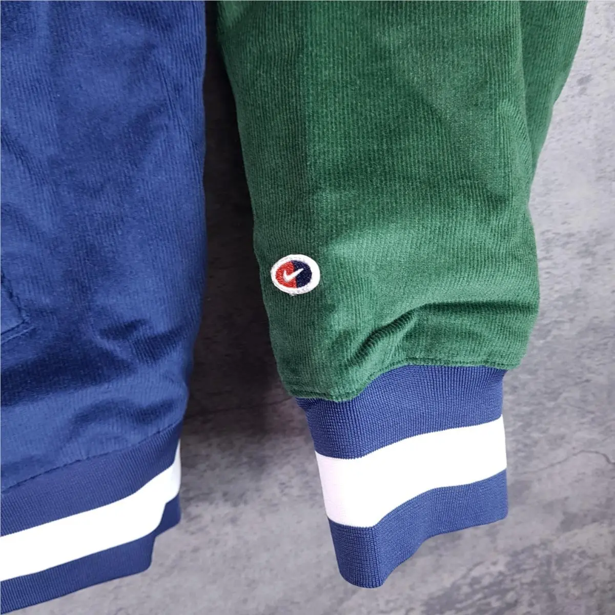 Nike clothing - Nike NSW Corduroy Bomber Jacket - FQ6159-410 - Blue/Green (UPC: 0196974088516) 4