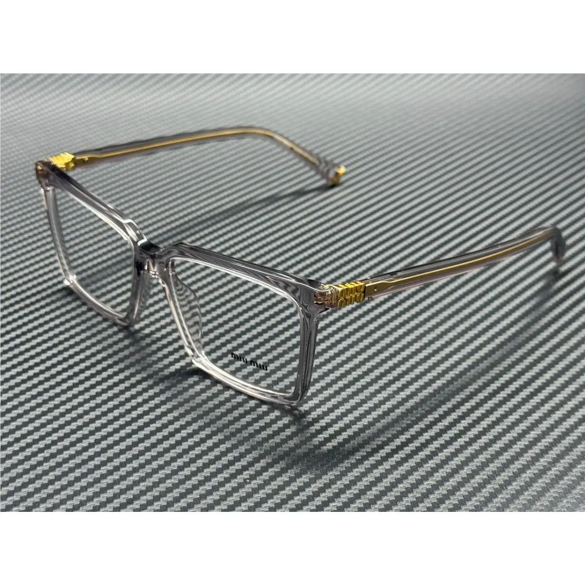 Miu Miu MU 08XV 12W1O1 Transparent Mauve Women`s 54 mm Eyeglasses