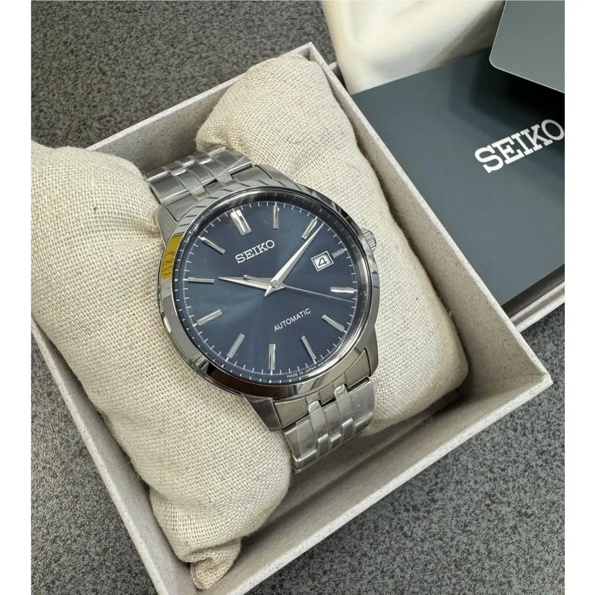 Seiko Men`s Essentials Blue Dial Automatic Watch SRPH87 Made In Japan