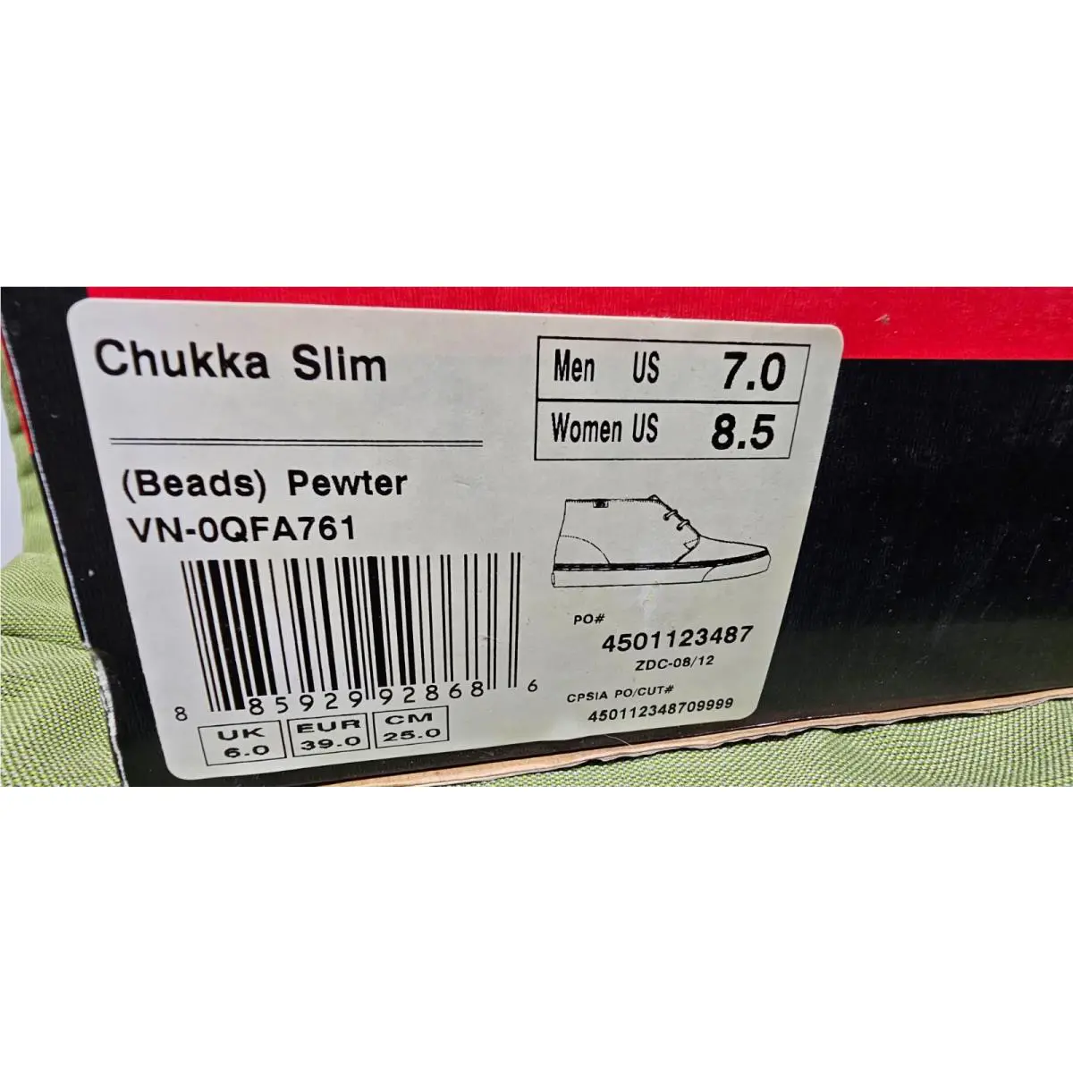 Vans shoes - VANS Chukka - Chukka - VN-0QFA761 - PEWTER 6
