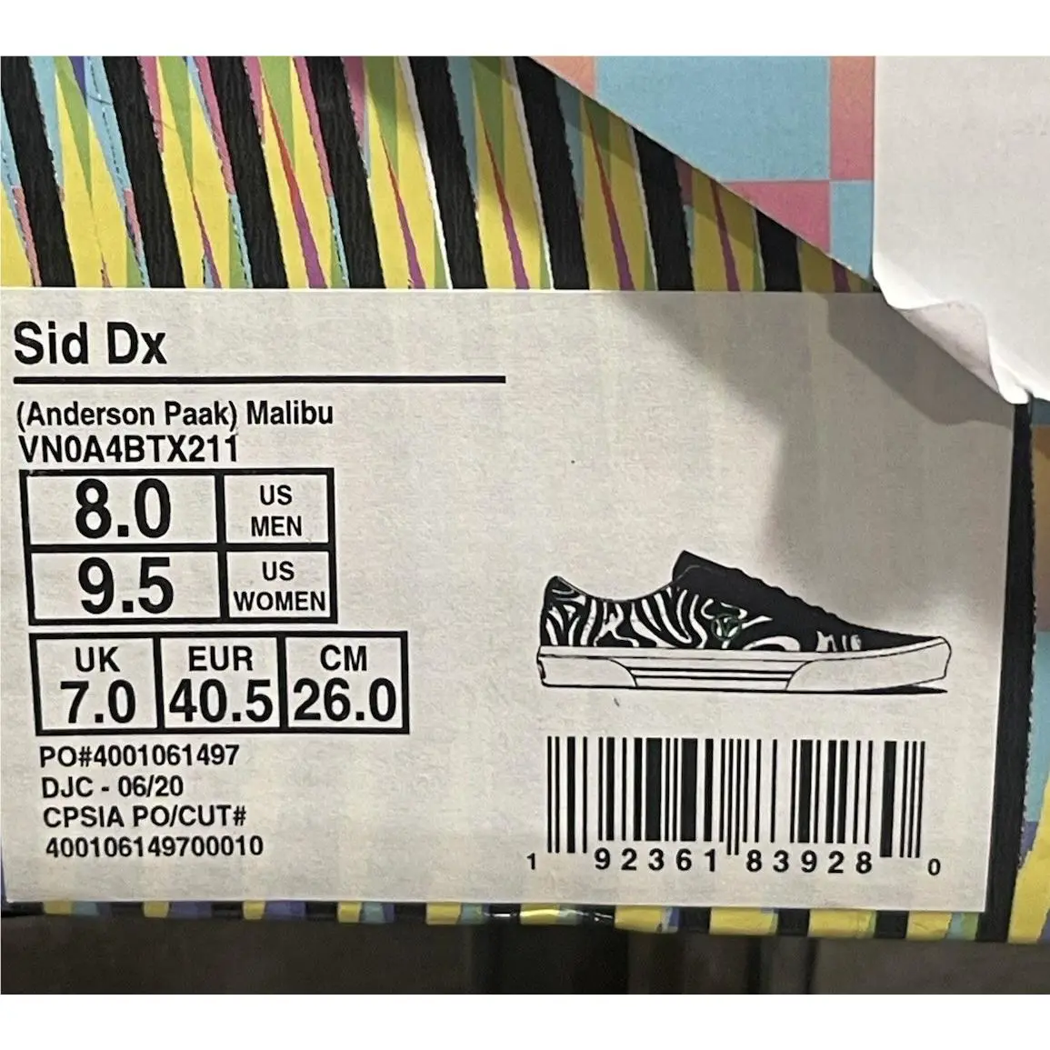 Vans shoes - Anderson Paak - Anderson Paak - VNOA4BTX211 - Black White 9