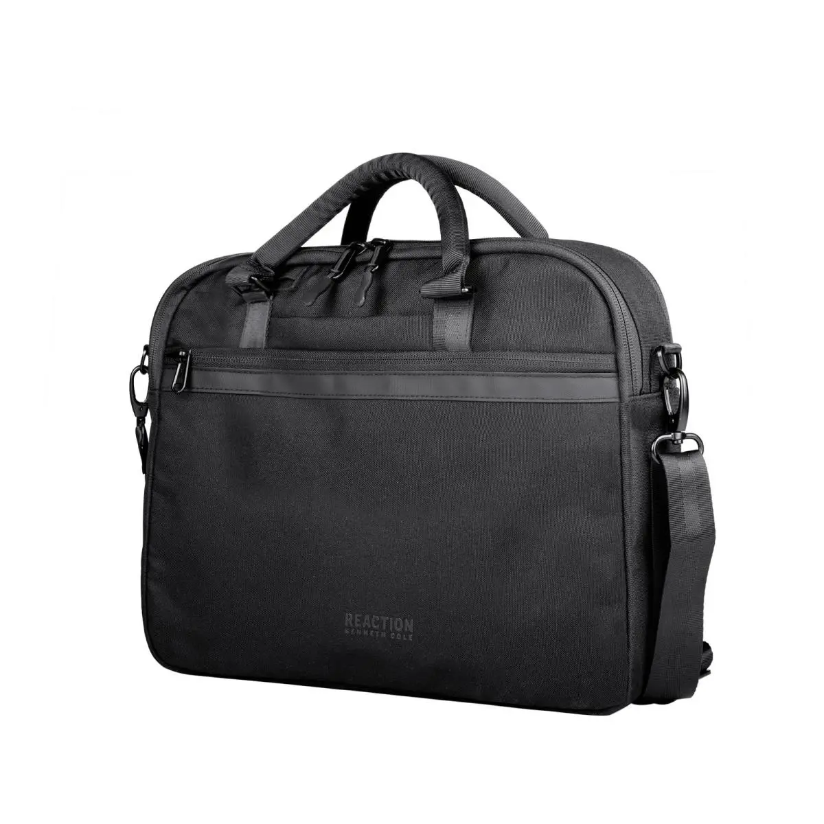 Kenneth Cole Recycled Polyester Slim 16 Laptop Business Briefcase Black