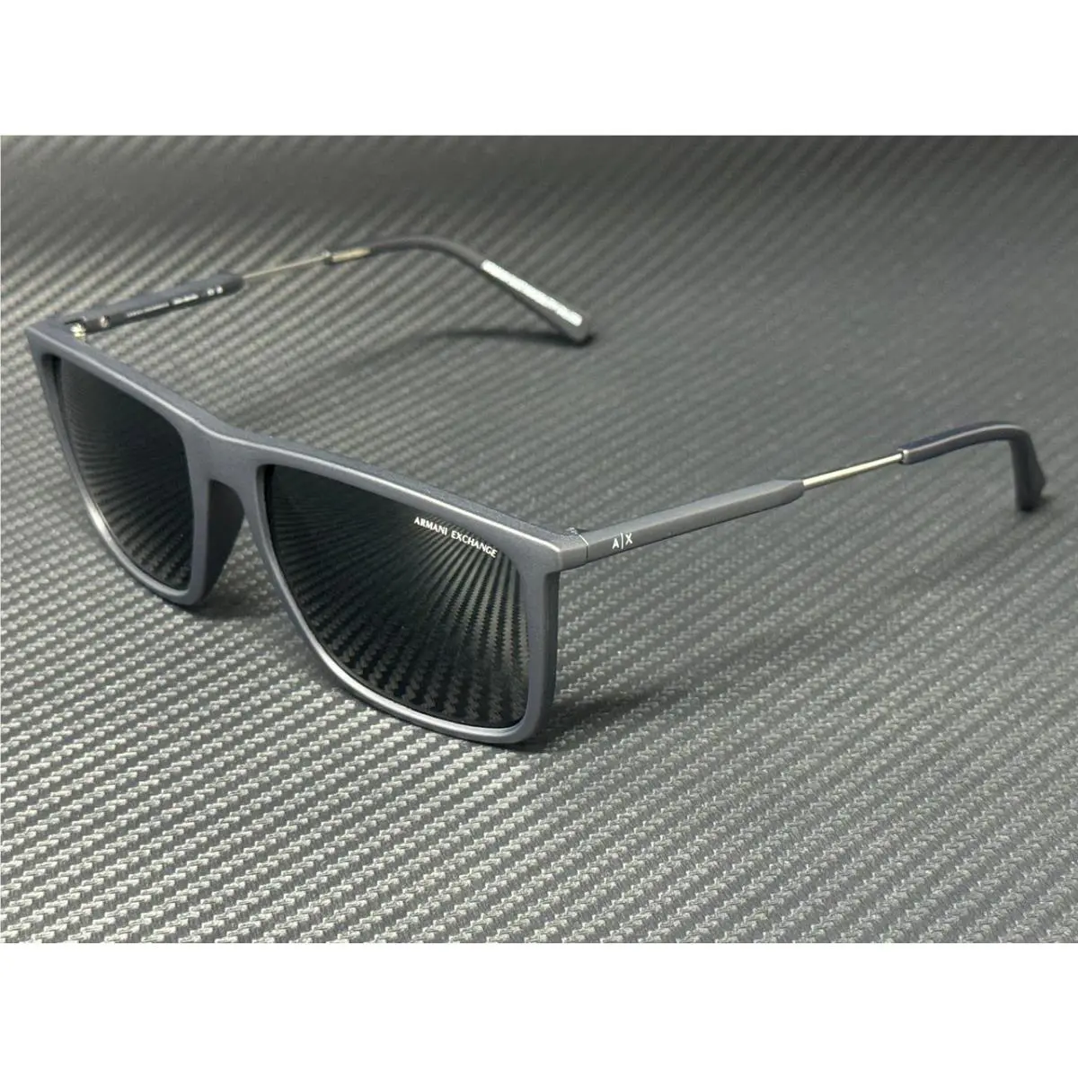 Armani Exchange AX4160S 838087 Matte Blue Dark Grey Men`s 57 mm Sunglasses