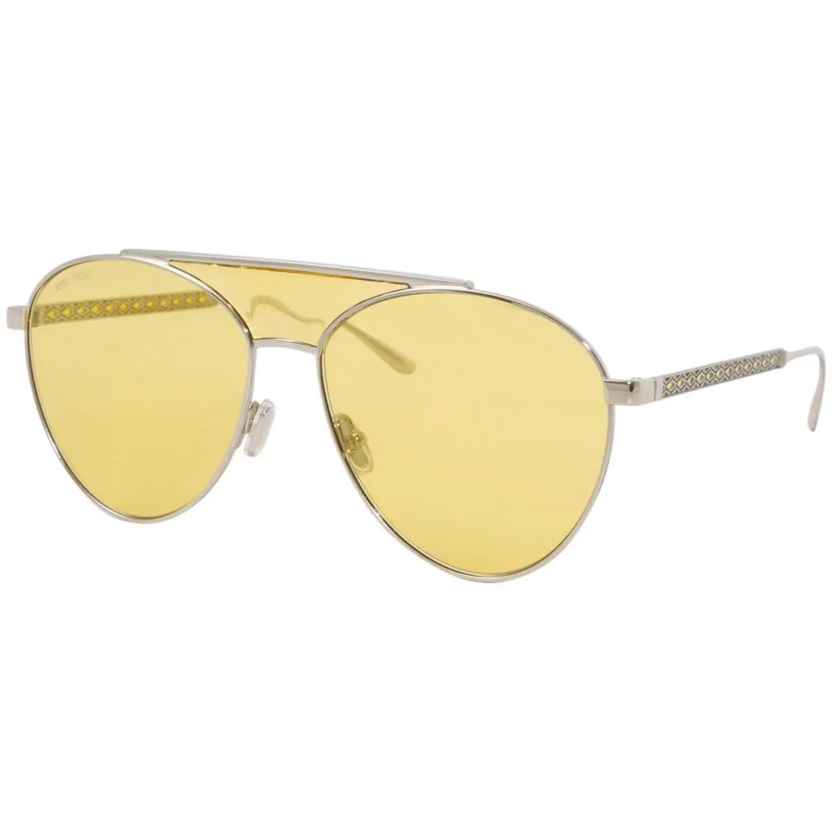 Jimmy Choo Ave/s Dygho Sunglasses Women`s Gold/yellow Lenses Fashion Pilot 58mm