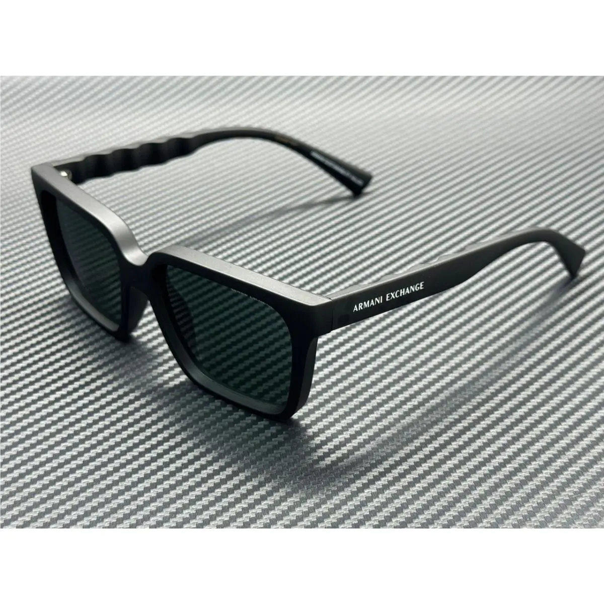 Armani Exchange AX4147S 807871 Matte Black Green Men`s 56 mm Sunglasses
