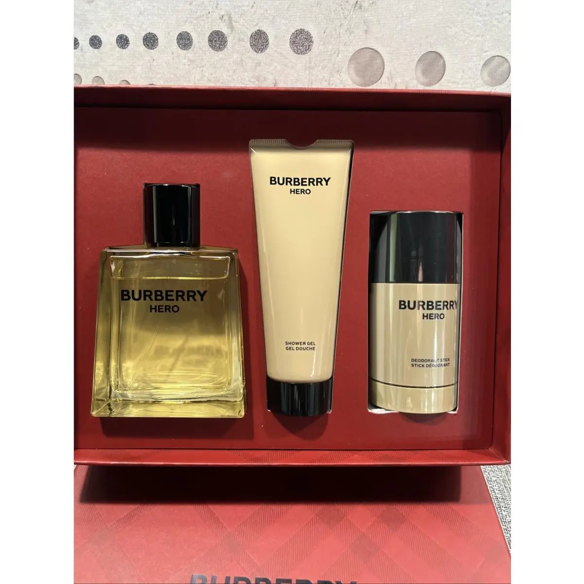 Hero Mens 3-Pc Eau de Toilette 3.3 oz + Shower Gel + Deo Stick Gift Set by Burberry