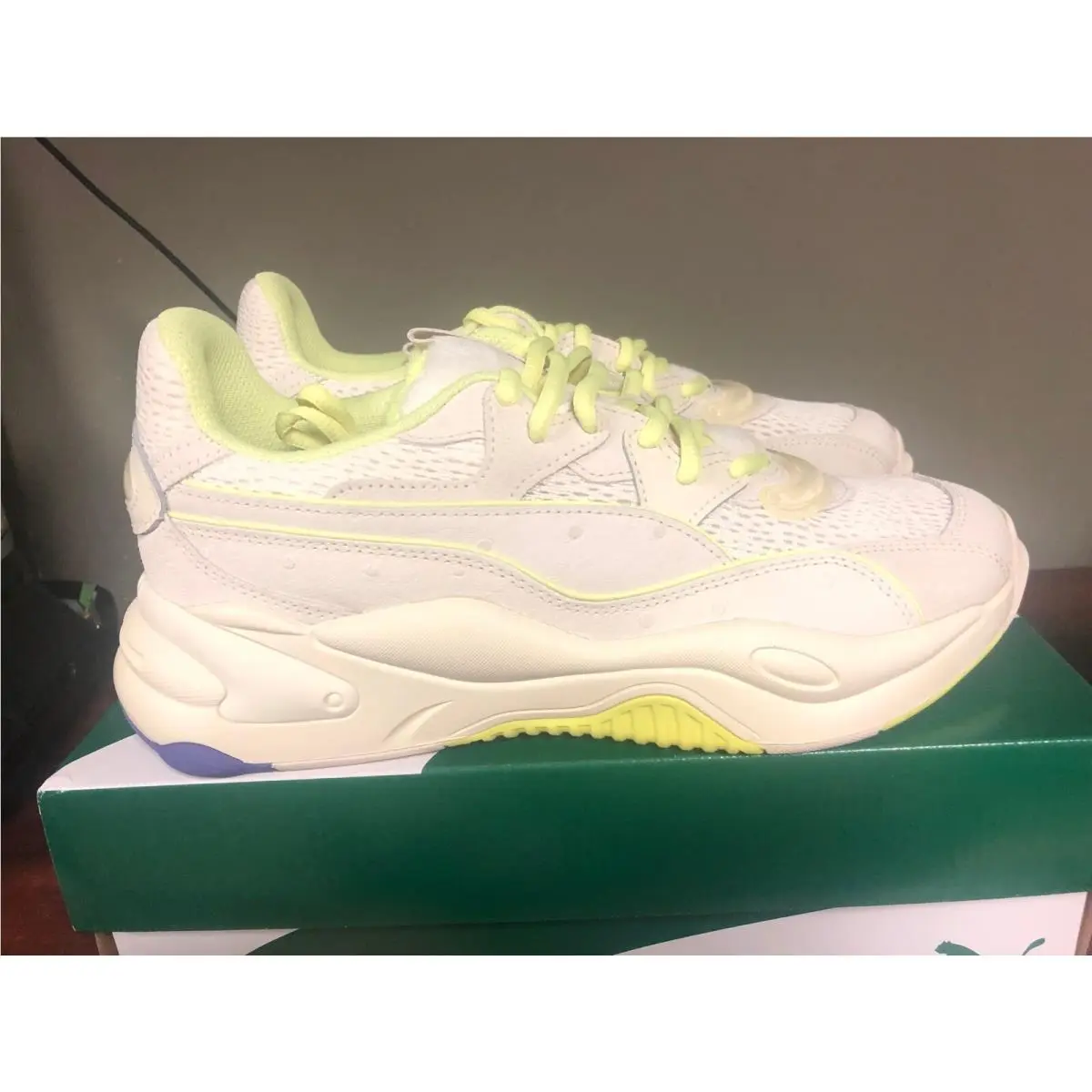 Puma shoes - RS-2K - Whisper White-Fizzy Yellow 3