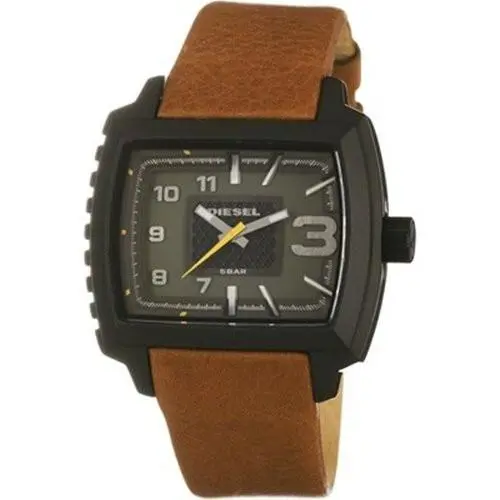Diesel DZ-1349 Dark Gray Brown Leather Strap Watch