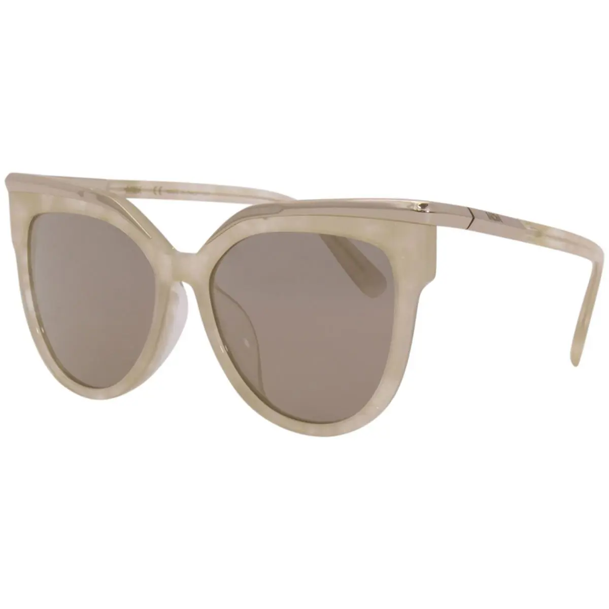 Mcm 637SK 103 Sunglasses Women`s Sparkly Ivory/gold Mirror Lenses 56mm by MCM
