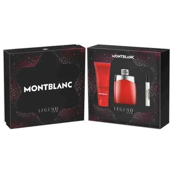 Montblanc Legend Red Men`s 3 Pc Set : 3.3 Edp + 0.25 Edp + 3.3 SG