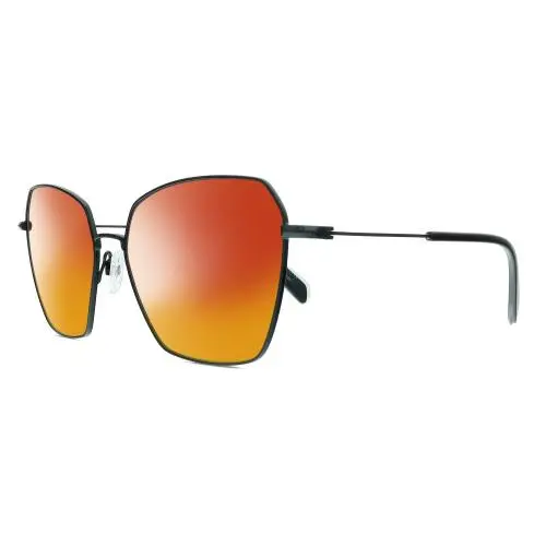 Rag Bone 1034 Unisex Hexagonal Designer Polarized Sunglasses Black 58mm 4 Option Red Mirror Polar by Rag & Bone