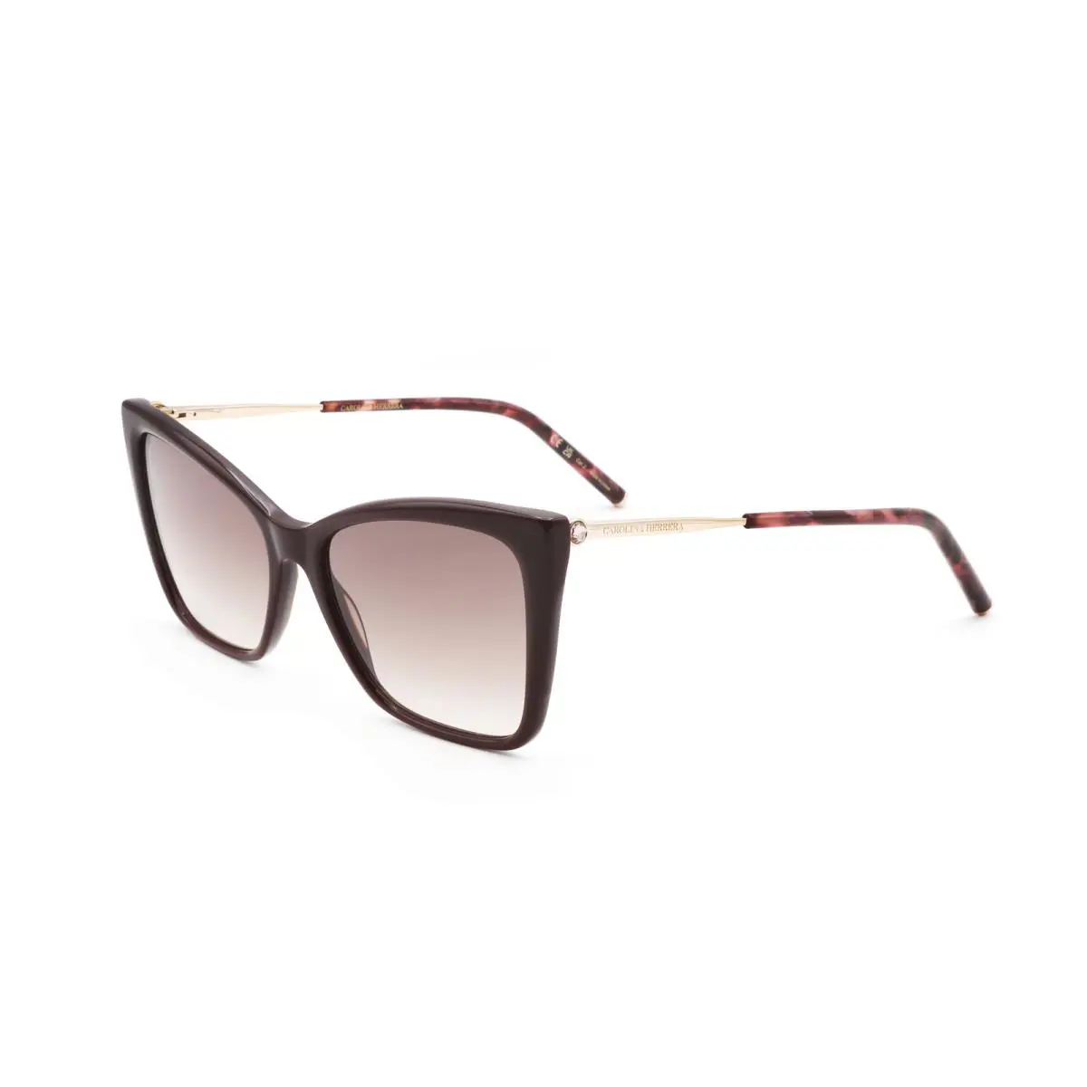 Carolina Herrera Women`s 57mm Burgundy Gold Sunglasses HER0180S-06K3-HA - Frame: Red, Lens: Brown, Other Frame: Burgundy Gold