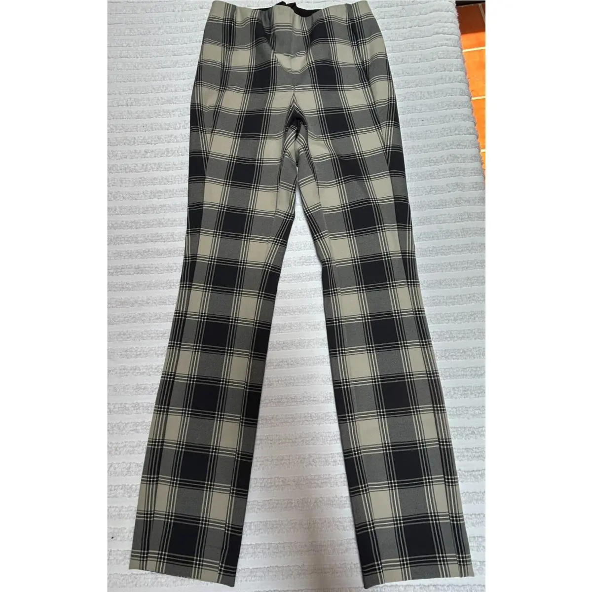 Rag Bone Womens Mid-rise Skinny Simone Check Pants Size 00 Black Stretch