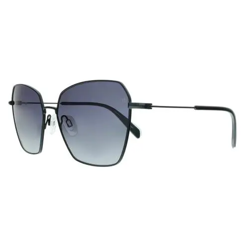 Rag Bone 1034 Unisex Hexagonal Designer Sunglasses Black/dark Grey Gradient 58mm