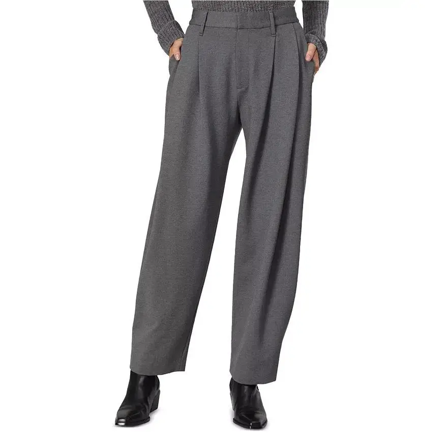 Rag Bone Cecily Taper Leg Pants Women`s 2 Charcoal Heather Zip Hook Bar