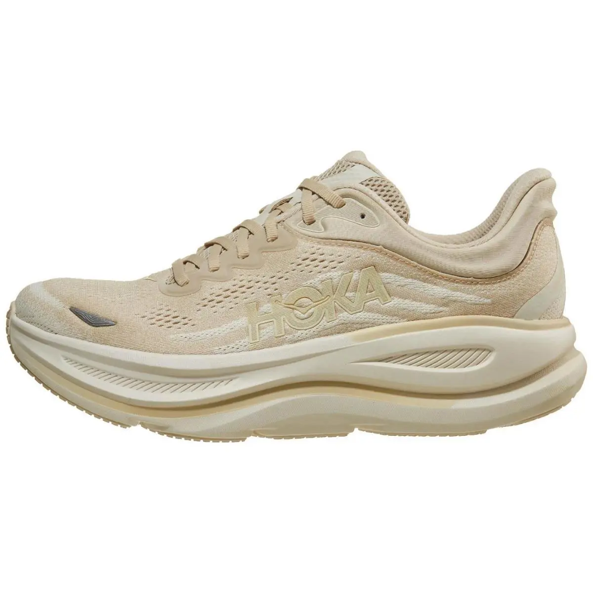 Hoka Men`s One One Bondi 9 Oatmeal 1162011-OLTM Running Shoes - Tan