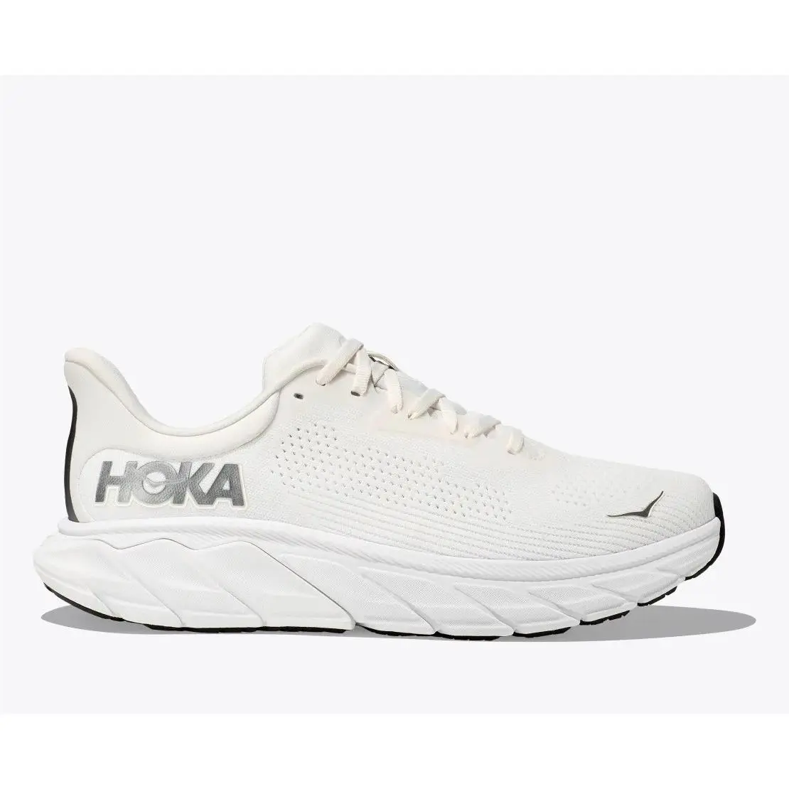 Hoka Men`s Arahi 7 Blanc de Blanc / Steel Wool Running Shoe