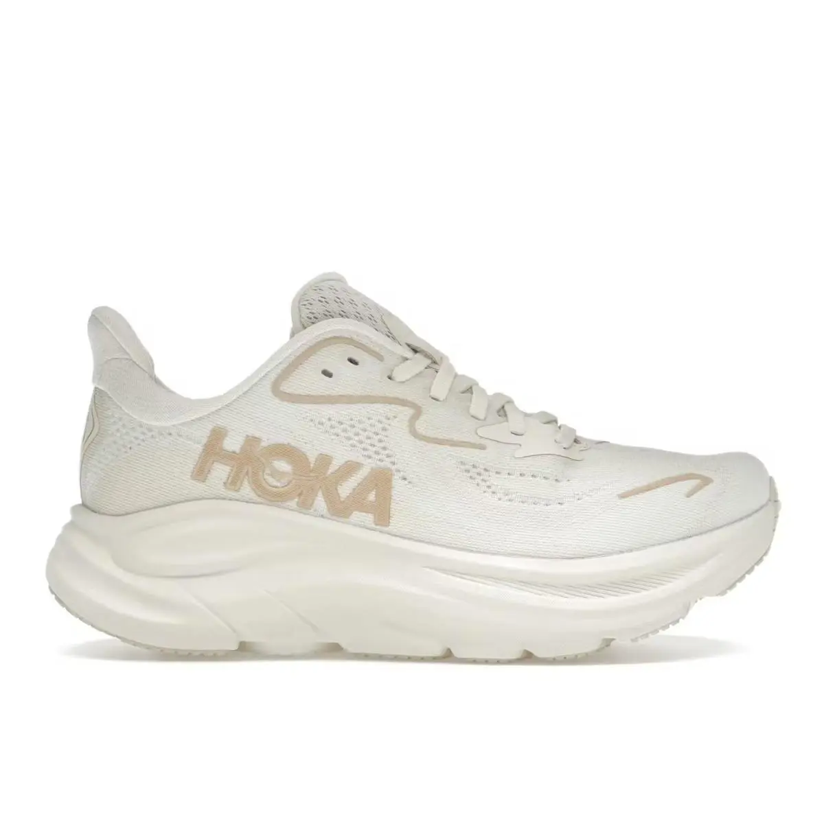 Hoka One One Women`s Clifton 10 Vanilla / Birch Running Shoe - Vanilla / Birch