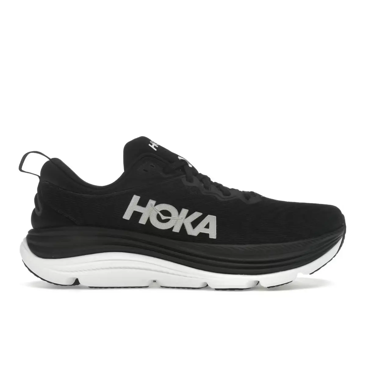 Hoka Men`s Gaviota 5 Black / White Running Shoe - Black / White