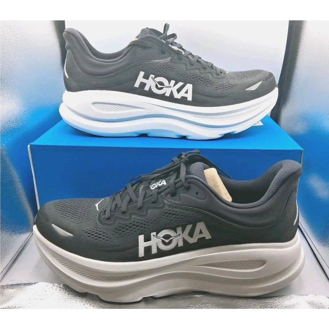 Hoka shoes - Hoka One One Bondi 9 - 1162011-BWHT - Black/White 0