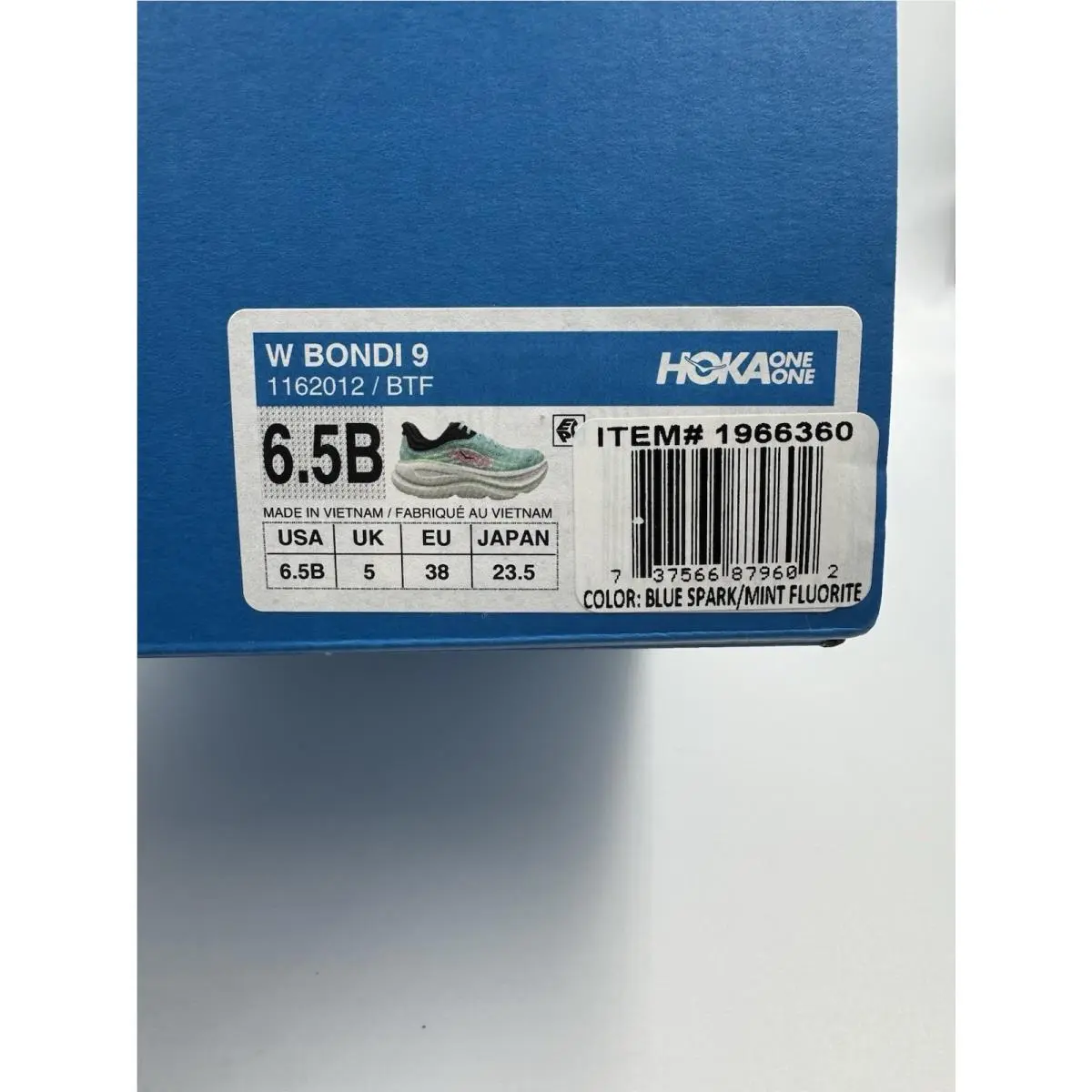 Hoka shoes - Hoka One One HOKA Bondi 9 - 1162012/BTF - Blue Spark/Mint Fluorite 7