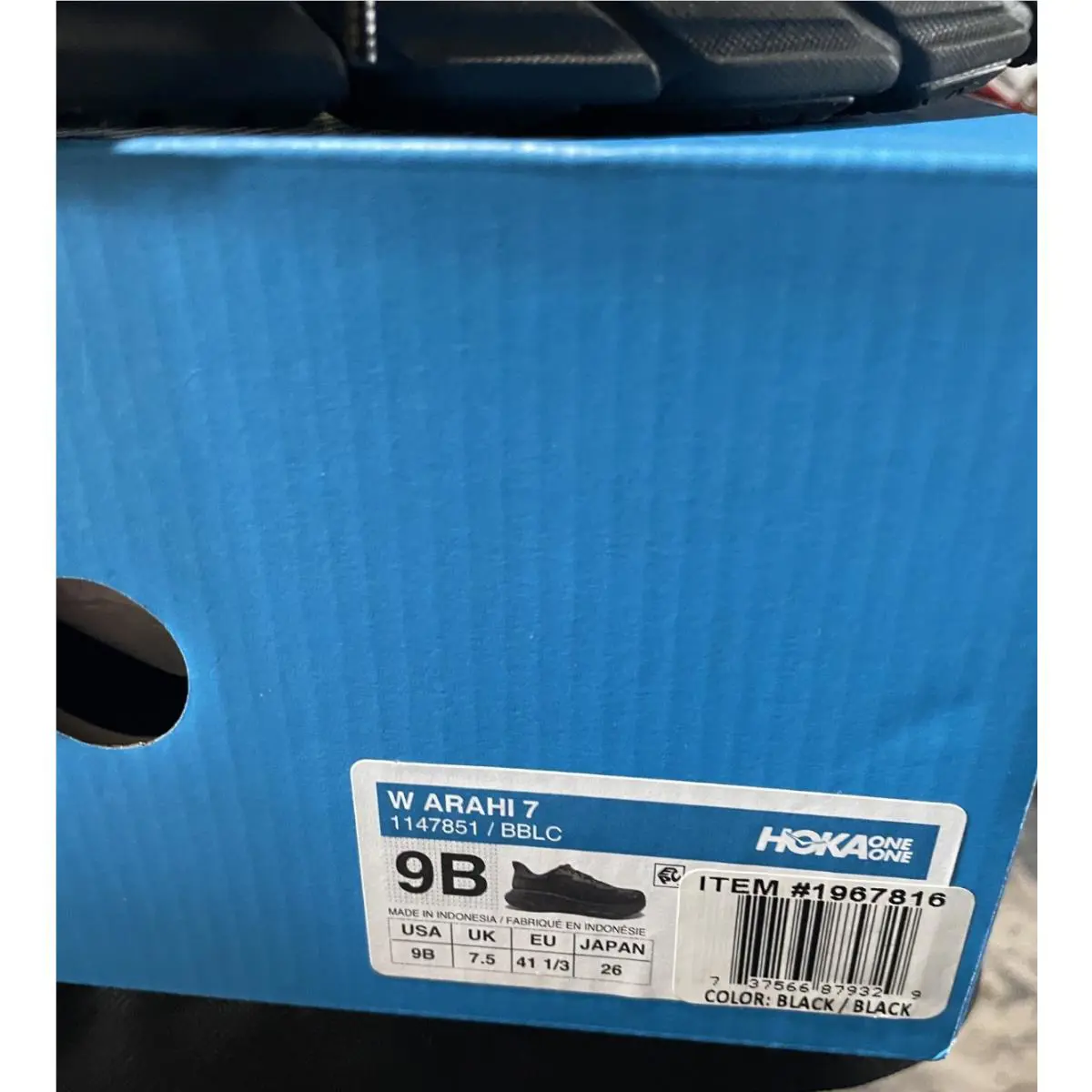 Hoka shoes - Hoka One One HOKA Arahi 7 - 1147851-BBLC - Black, Manufacturer: Black/Black 6
