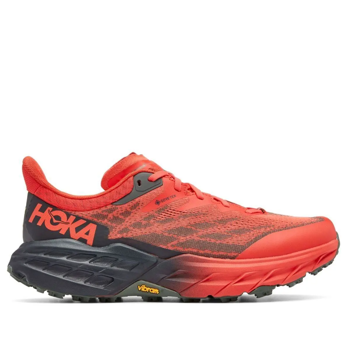 Hoka One One Speedgoat 5 Gore-tex `fiesta Thyme` Red/black Men`s Size 8.5 - Red