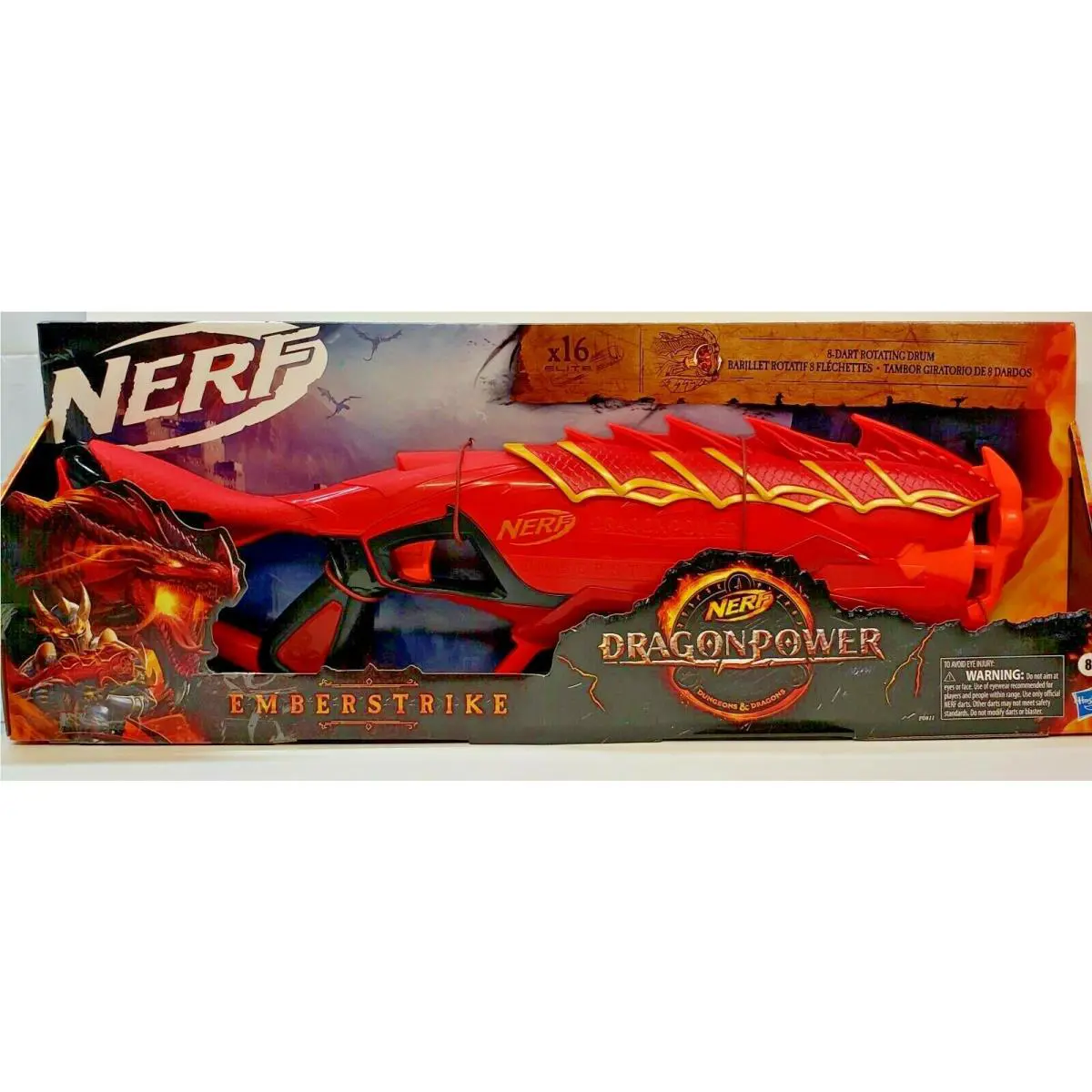 Nerf Dragonpower Emberstrike Dungeons and Dragons 8 Dart Rotating Drum