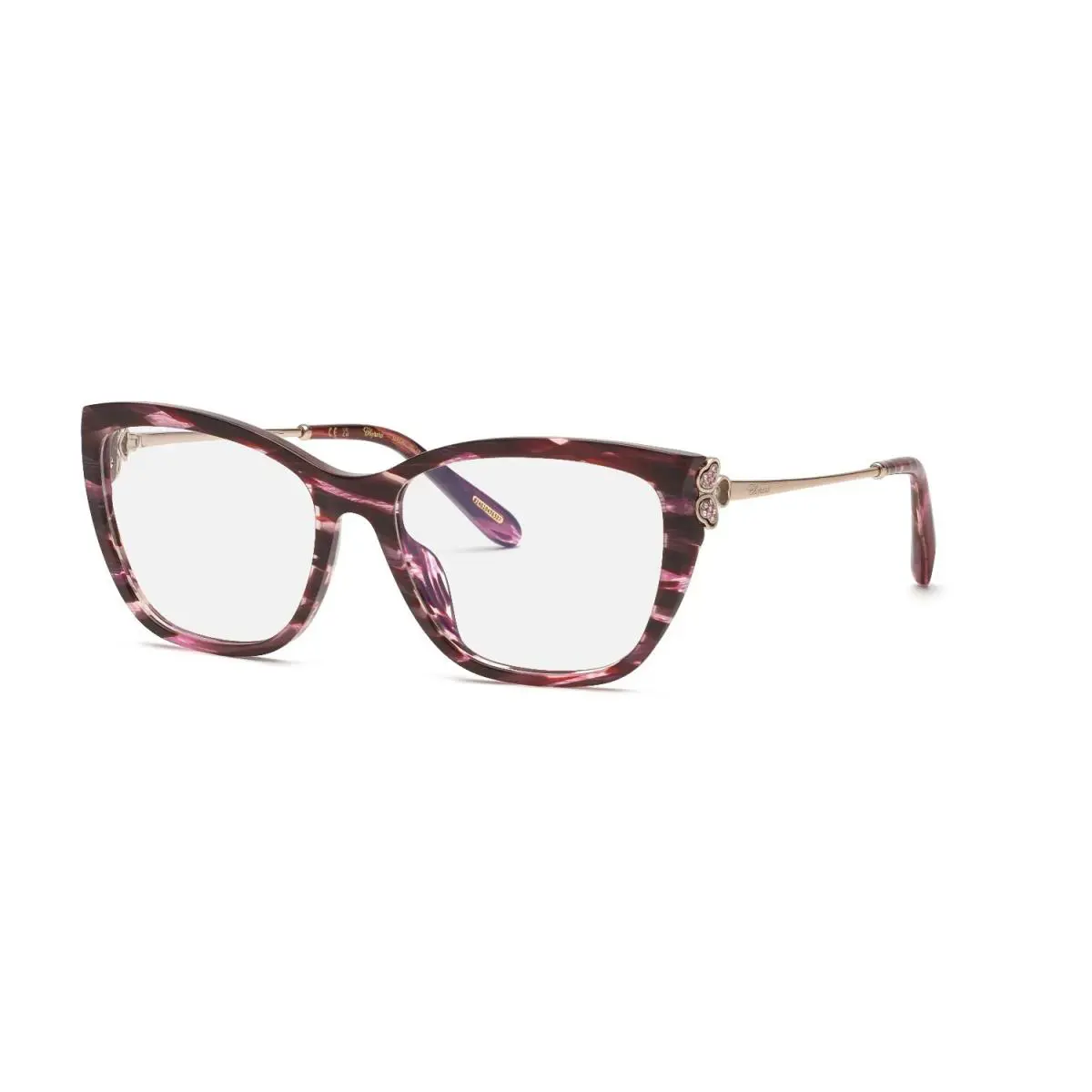 Chopard VCH368S 01G2 Bordeaux Striato Lucido 55/16/135 Women`s Eyewear Frame