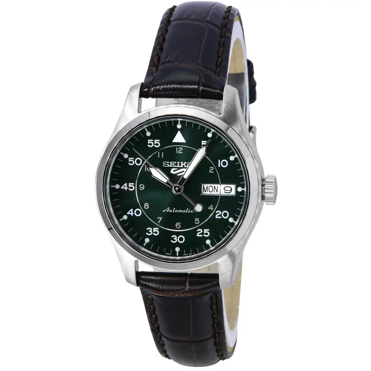 5 Sports Gmt Kelly Green Dial Flieger Suit Style SRPJ89K1 100M Mens Watch by Seiko