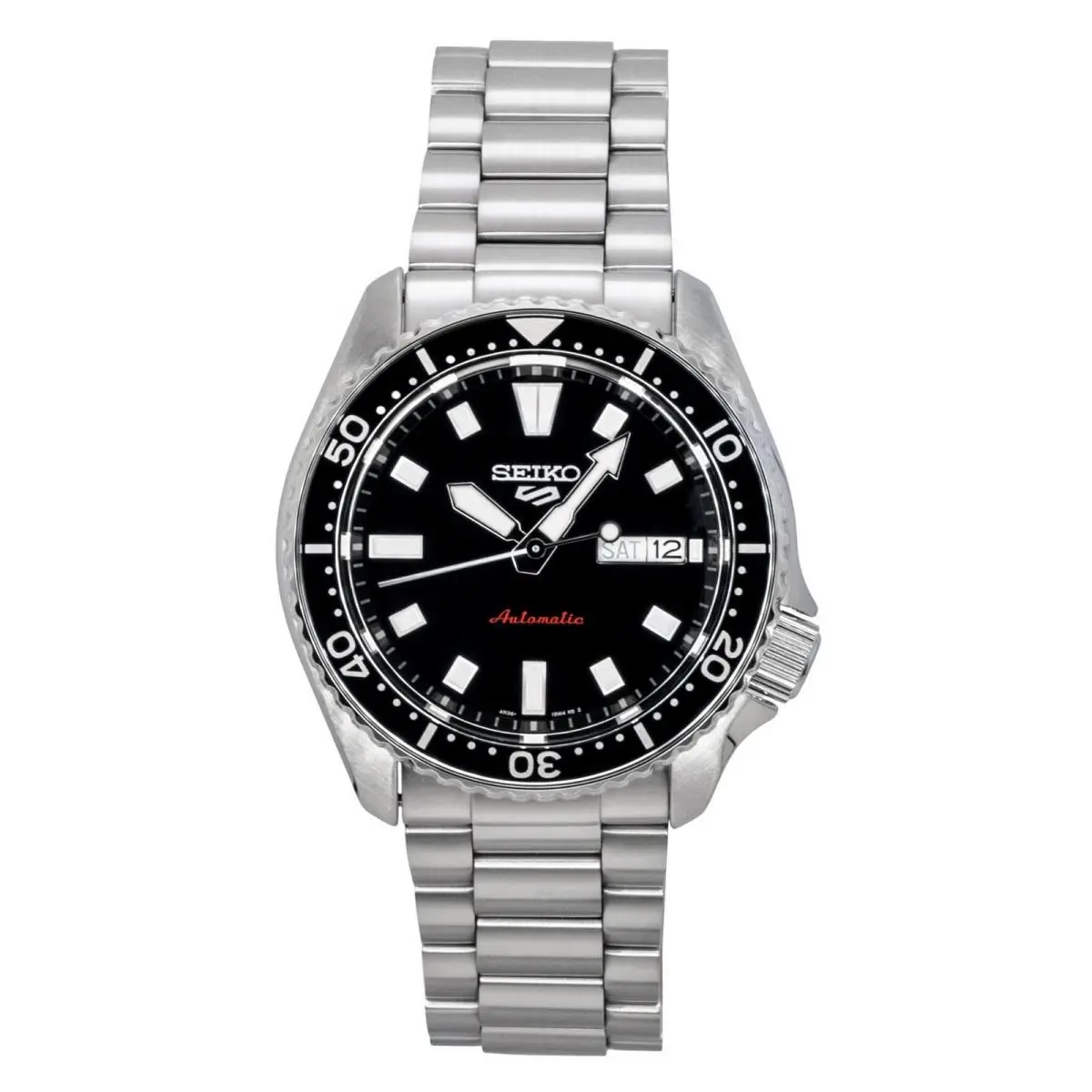 5 Sports Black Dial Automatic Stainless Steel 100M Men`s Watch SRPL85K1 by Seiko