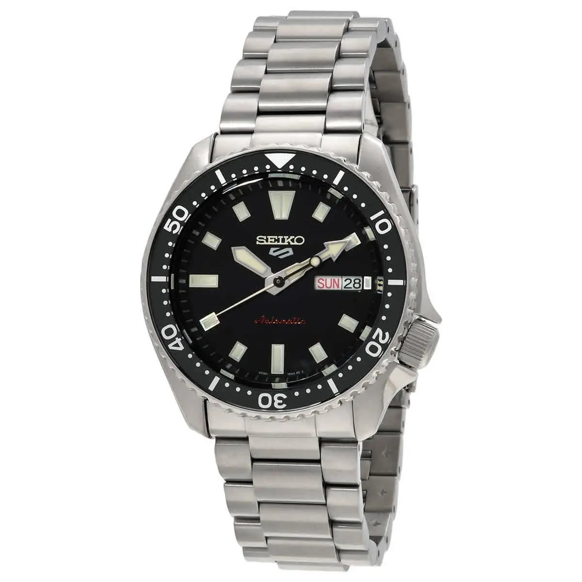 5 Sports Skx Automatic Black Dial Men`s Watch SRPL85K1 by Seiko