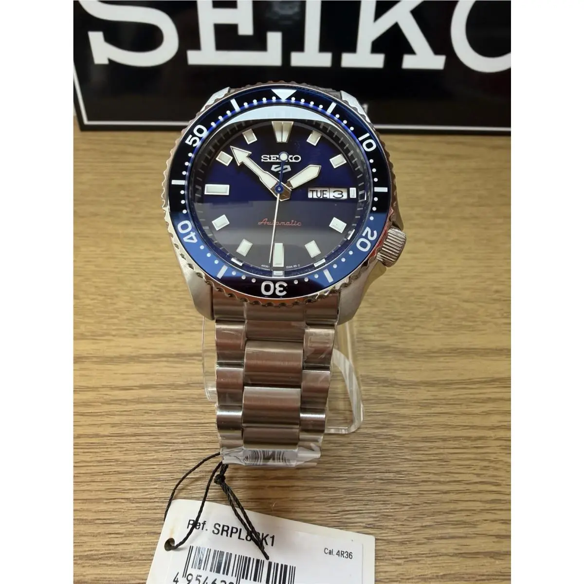 5 Sports Blue Dial Automatic Stainless Steel 100M Men`s Watch SRPL83K1 by Seiko