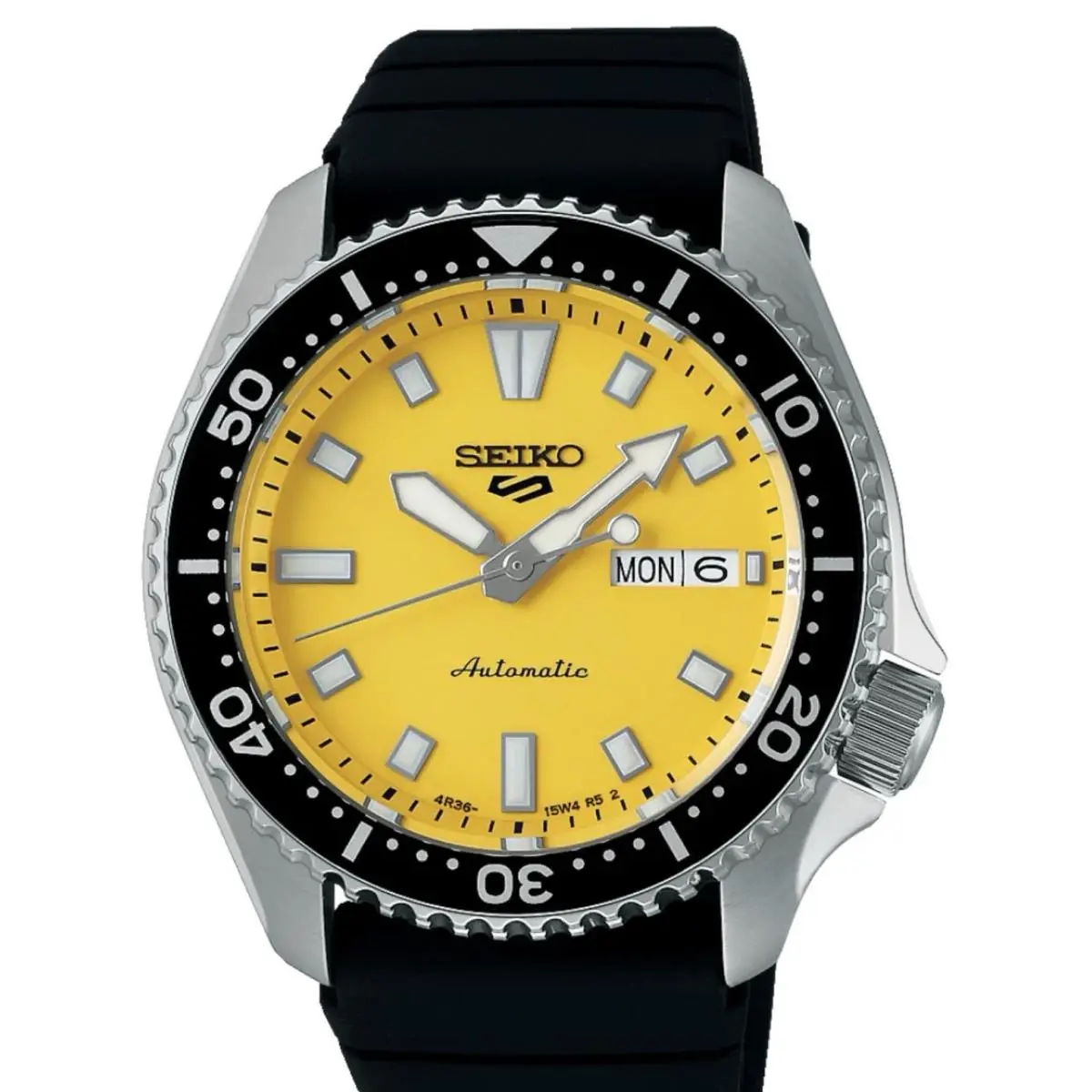 Seiko 5 Sports SRPL87 Automatic Yellow Dial Men`s Watch