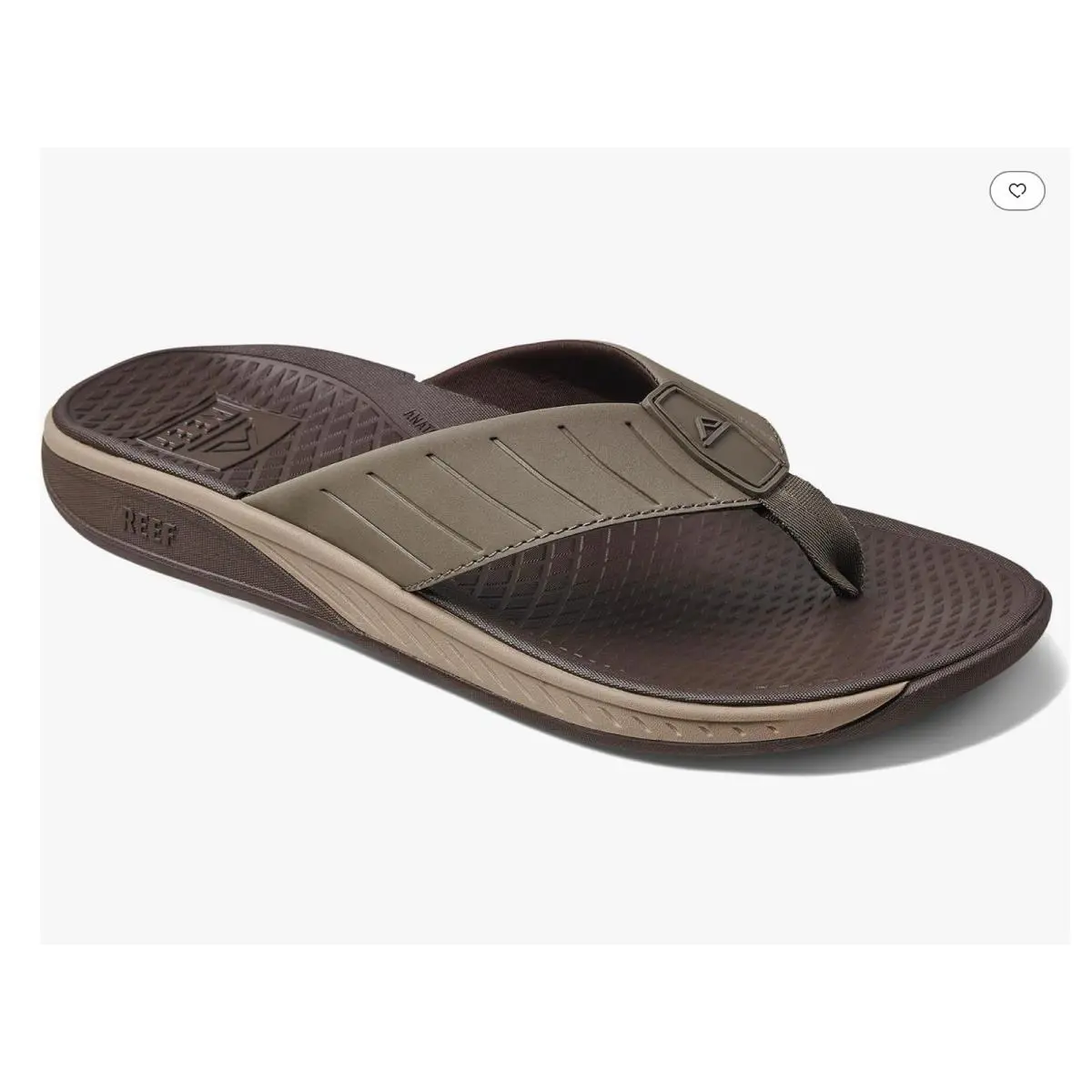 Reef Men`s The Deckhand Flip Flops - Java - Size 10 US Men - Water Friendly