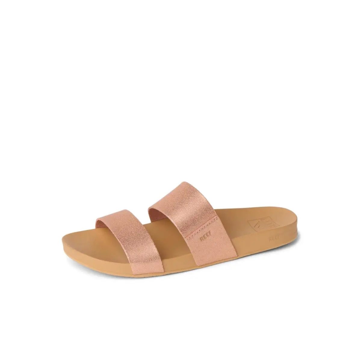 Reef Cushion Vista Womens Fashion Slide Sandal Vegan Leather Strap Ultra