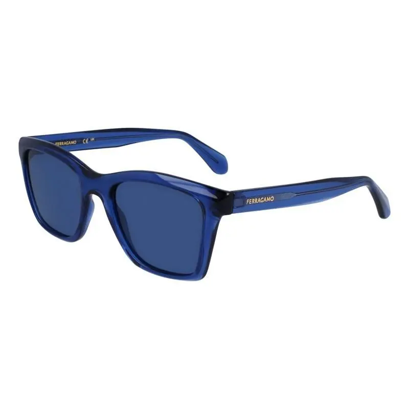 Salvatore Ferragamo SF2001S 432 Transparent Blue/blue 54-20-145 Sunglasses