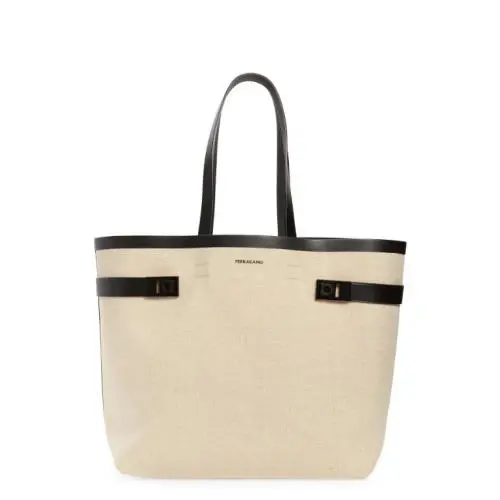 Beachwear Canvas Tote by Salvatore Ferragamo