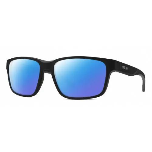 Basecamp Unisex Square Polarized Sunglasses in Black 58mm 4 Options Blue Mirror Polar by Smith Optics