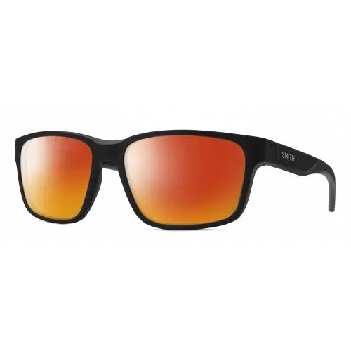 Basecamp Unisex Square Polarized Sunglasses in Black 58mm 4 Options Red Mirror Polar by Smith Optics