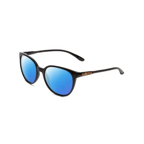 Smith Cheetah Women Cateye Polarized Bi-focal Sunglasses in Black 54mm 41 Option Blue Mirror by Smith Optics