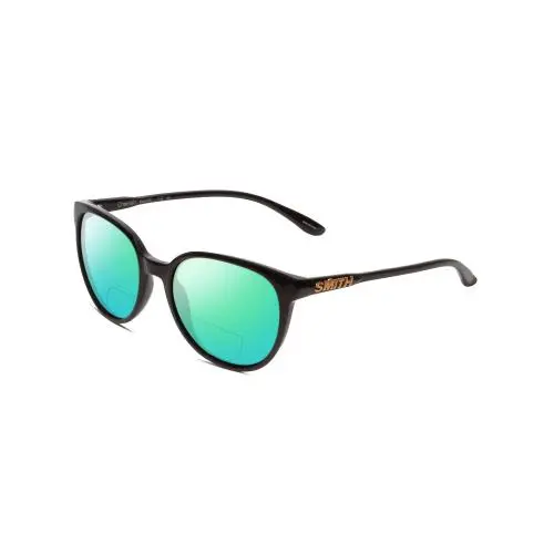 Smith Cheetah Women Cateye Polarized Bi-focal Sunglasses in Black 54mm 41 Option Green Mirror by Smith Optics