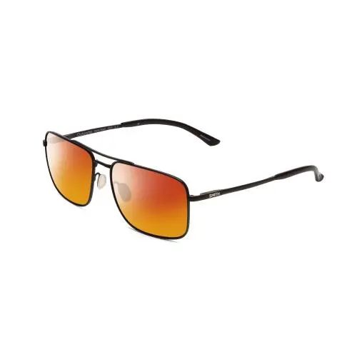 Smith Optic Outcome Unisex Pilot Polarized Sunglasses Black 59mm 4 Lens Option Red Mirror Polar by Smith Optics