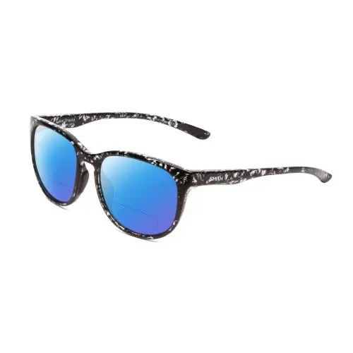 Lake Shasta Cateye Polarized Bifocal Sunglasses Black Marble 56 mm Blue Mirror by Smith Optics