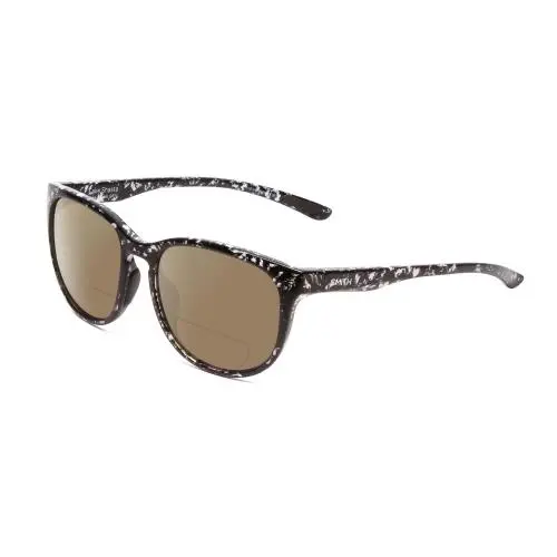 Lake Shasta Cateye Polarized Bifocal Sunglasses Black Marble 56 mm Brown by Smith Optics