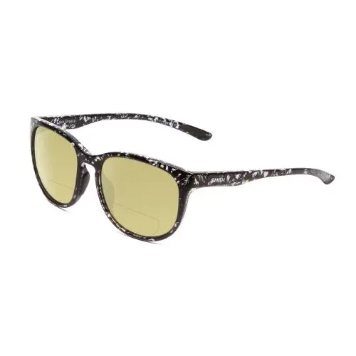 Lake Shasta Cateye Polarized Bifocal Sunglasses Black Marble 56 mm Yellow by Smith Optics