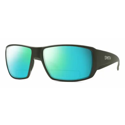 Smith Optic Guides Choice Unisex Polarized Bifocal Sunglasses in Moss Green 62mm