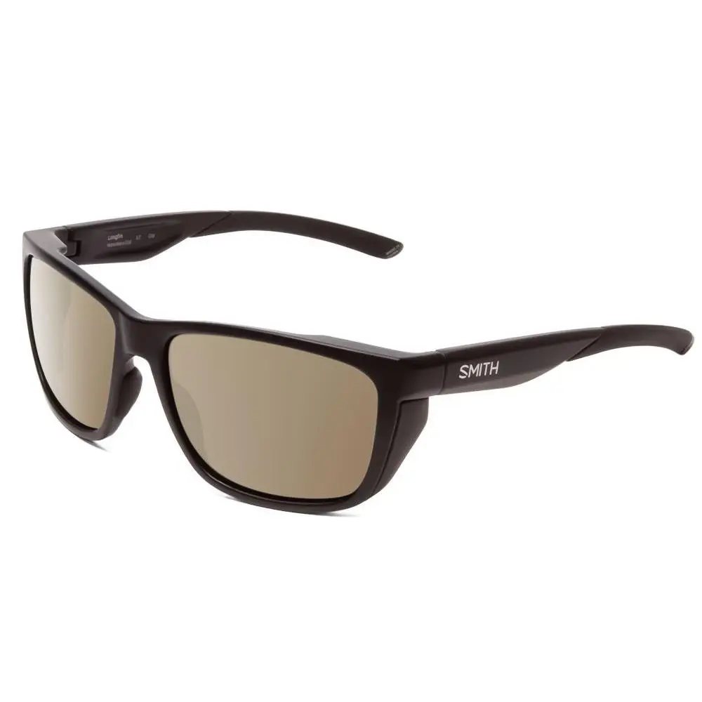 Smith Longfin Unisex Wrap Polarize Sunglasses Matte Black 59mm Choose Lens Color Amber Brown Polar by Smith Optics