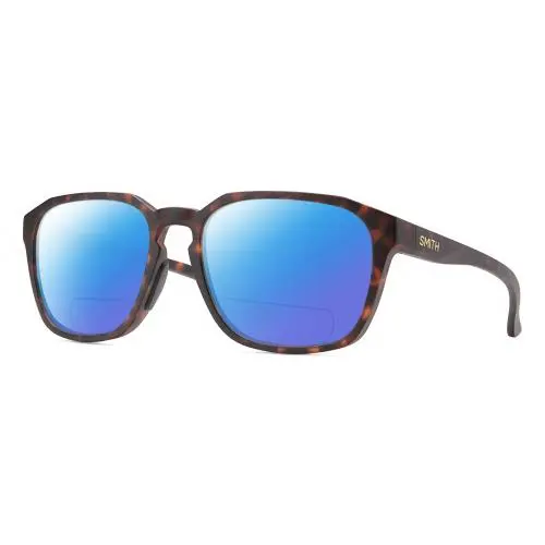Smith Contour Unisex Polarized Bifocal Sunglasses in Tortoise Havana Brown 56 mm Blue Mirror by Smith Optics